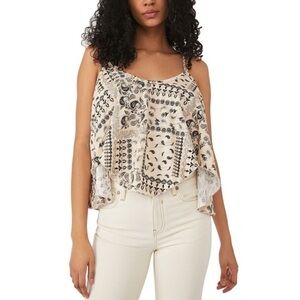 NWT Free People Hey Girl Floral Cotton Tank Top